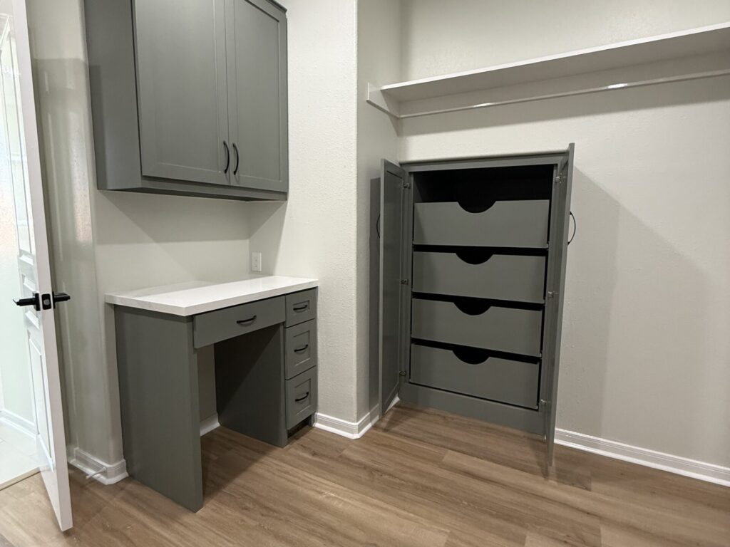 Master closet drawers